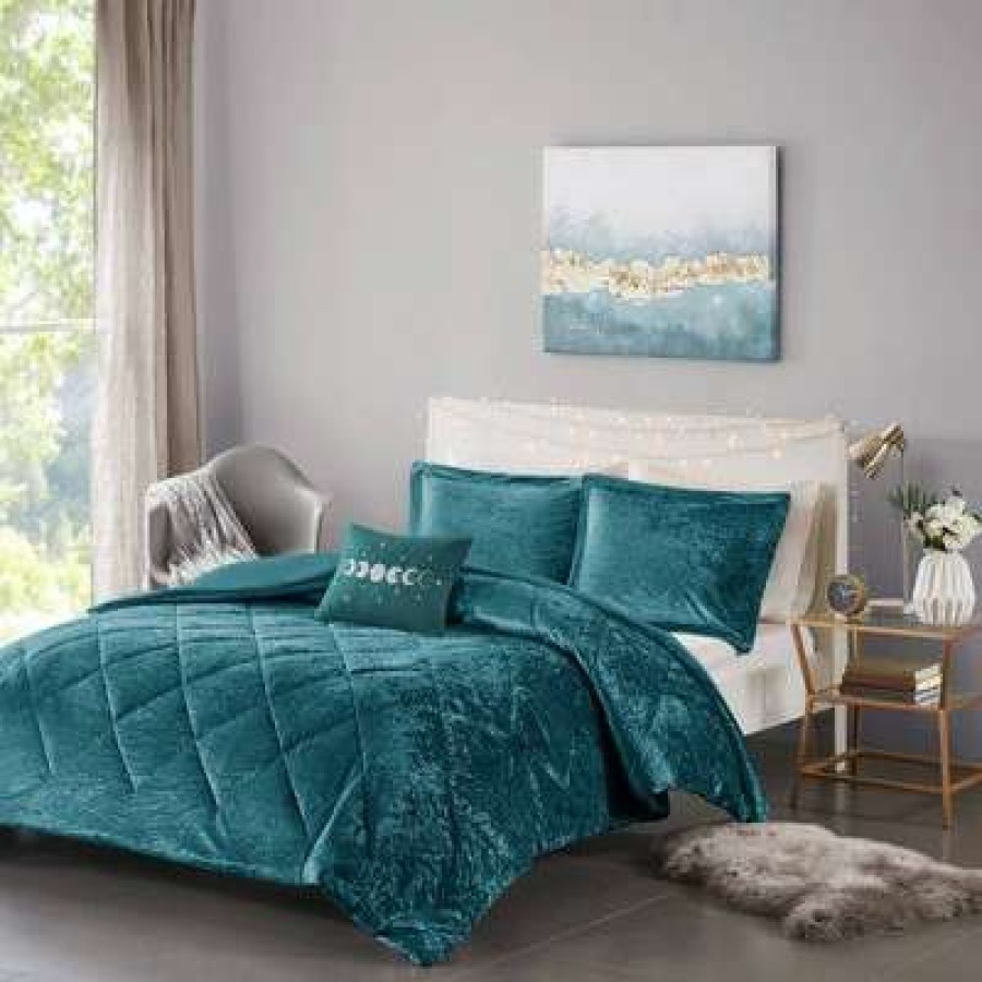 Duvet Cover Bedding Sets * | New Intelligent Design Alyssa Velvet Duvet Cover Set