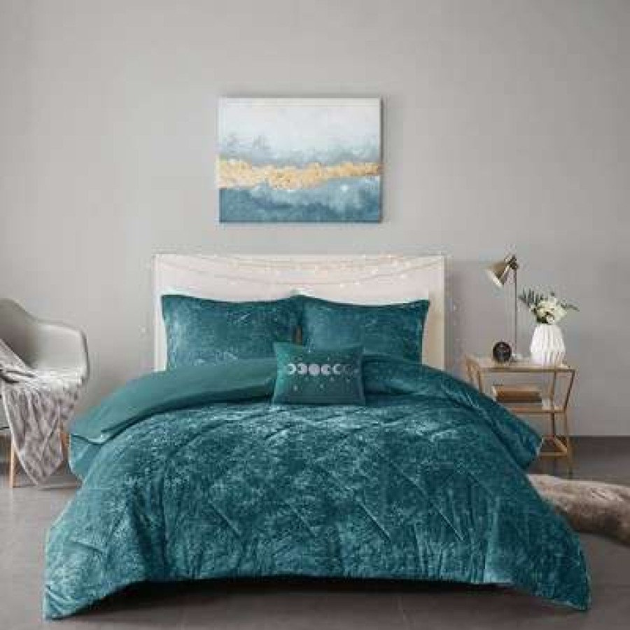 Duvet Cover Bedding Sets * | New Intelligent Design Alyssa Velvet Duvet Cover Set