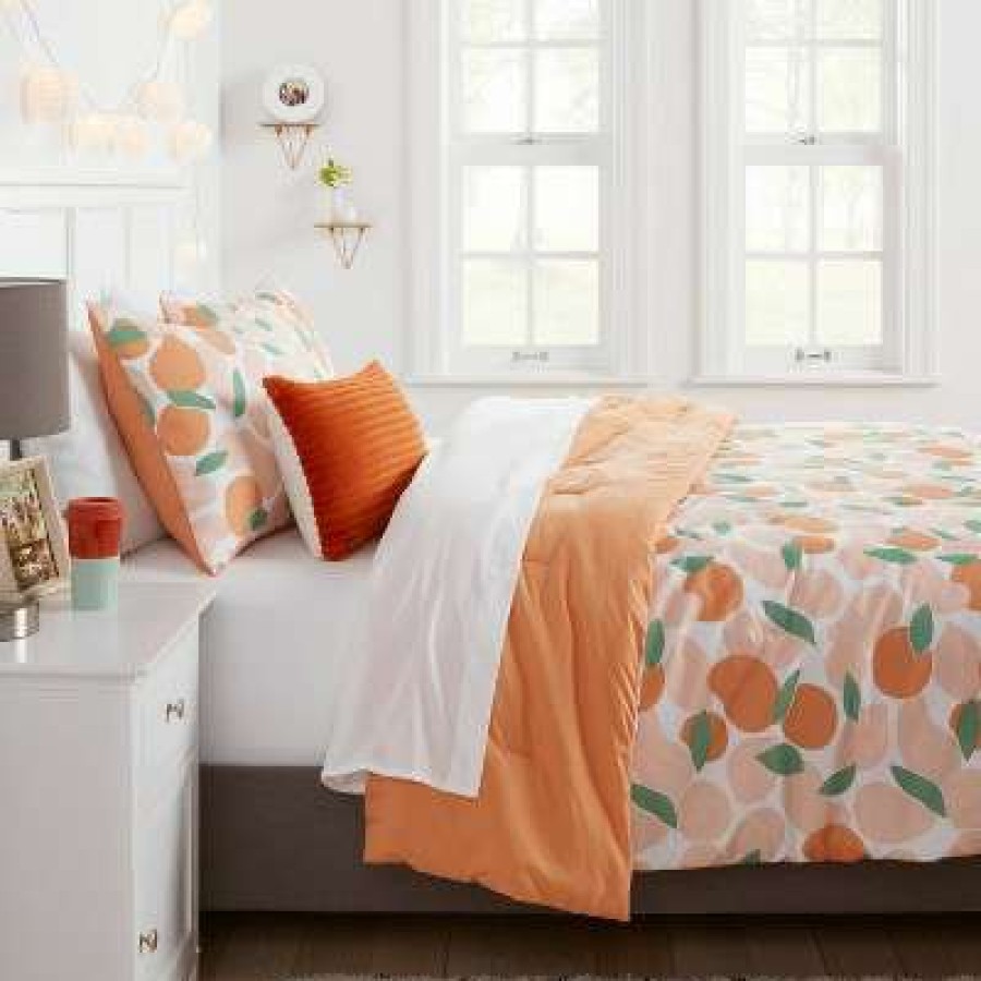 Bedding Collections * | Coupon Reversible Microfiber Fruit Print Comforter Collection Room Essentials