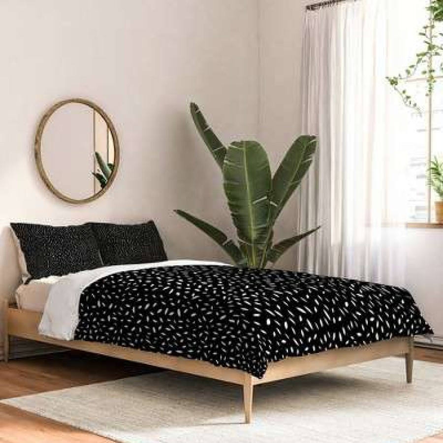 Comforter Bedding Sets * | Promo Iveta Abolina Amara 100% Cotton Comforter Set Deny Designs Black