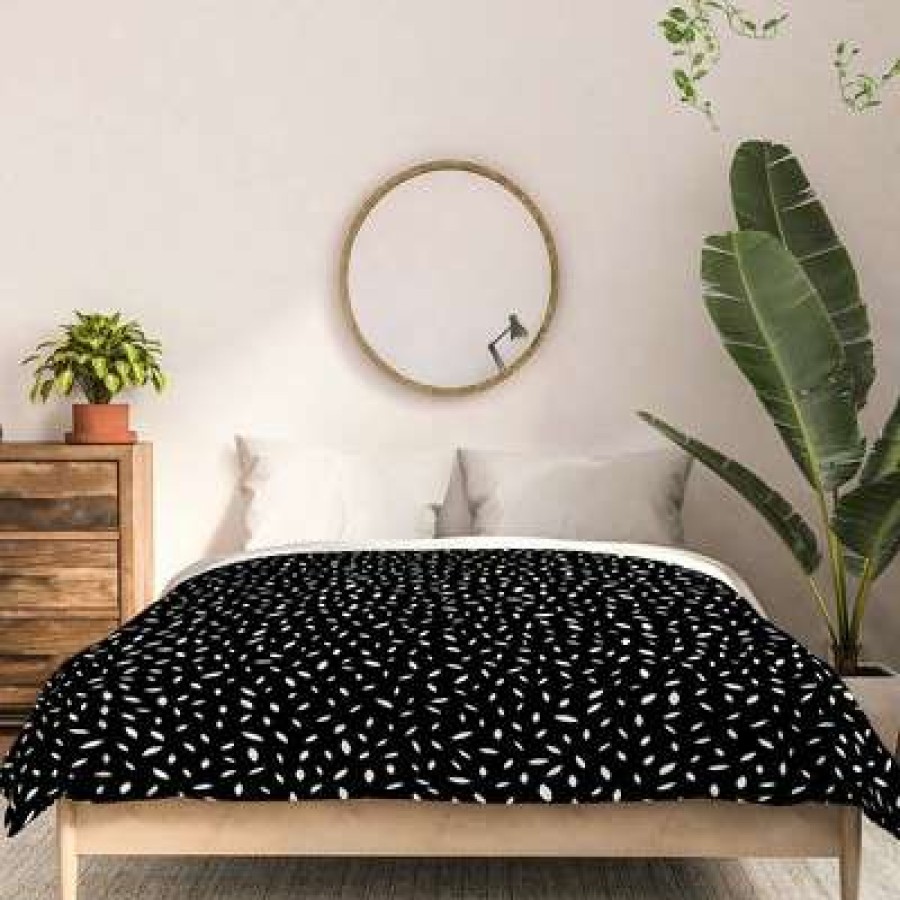 Comforter Bedding Sets * | Promo Iveta Abolina Amara 100% Cotton Comforter Set Deny Designs Black