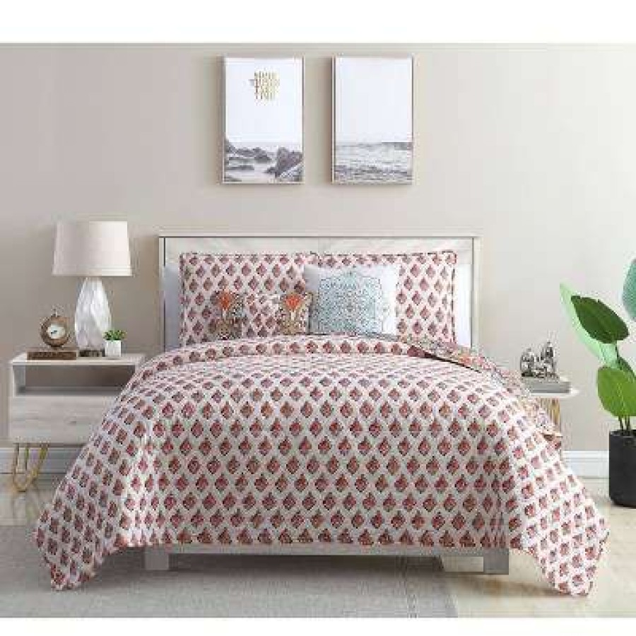 Quilt Bedding Sets * | Top 10 Paiten Quilt Set Vcny Red