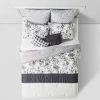 Comforter Bedding Sets * | New 8Pc Brookton Reversible Farmhouse Floral Comforter Set Charcoal Threshold