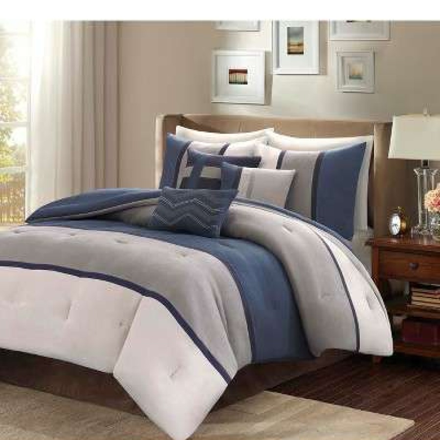 Bedding Collections * | Discount Madison Park Overland Faux Suede Bedding Collection