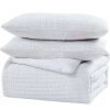 Comforter Bedding Sets * | Buy The Nesting Company Palm Collection Embossed 3 Piece Hotel Quality Luxuriously Soft & Lightweight Quilted Bedding Set With 2 Pillow Shams