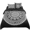 Duvet Cover Bedding Sets * | Buy 5 Pcs Polyester Bohemian Bedding Sets Queen Black Piccocasa