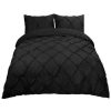 Duvet Cover Bedding Sets * | Flash Sale 3 Pieces Pinch Pintuck Duvet Cover Pillowcase Bedding Set Piccocasa