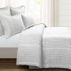 Comforter Bedding Sets * | Cheapest Lush Decor Drew Stripe Farmhouse Silver-Infused Antimicrobial Comforter Set Lush Decor