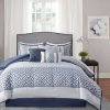 Comforter Bedding Sets * | Deals Madison Park William Jacquard Comforter Set Navy