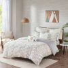 Duvet Cover Bedding Sets * | Promo Ink+Ivy King/California King Suri Cotton Jacquard Duvet Cover Set Gray/Blush