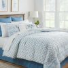 Comforter Bedding Sets * | Deals Sorrento Block Print Comforter Bedding Set Light Blue Threshold