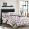 Duvet Cover Bedding Sets * | Cheap Portage Bay Plaid Duvet Cover And Sham Set Silver Eddie Bauer