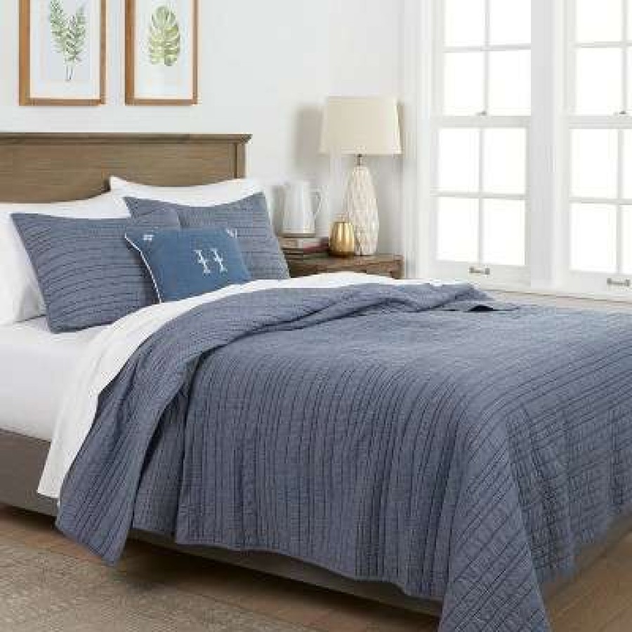 Bedding Collections * | New Contrast Stitch Quilts & Shams Threshold