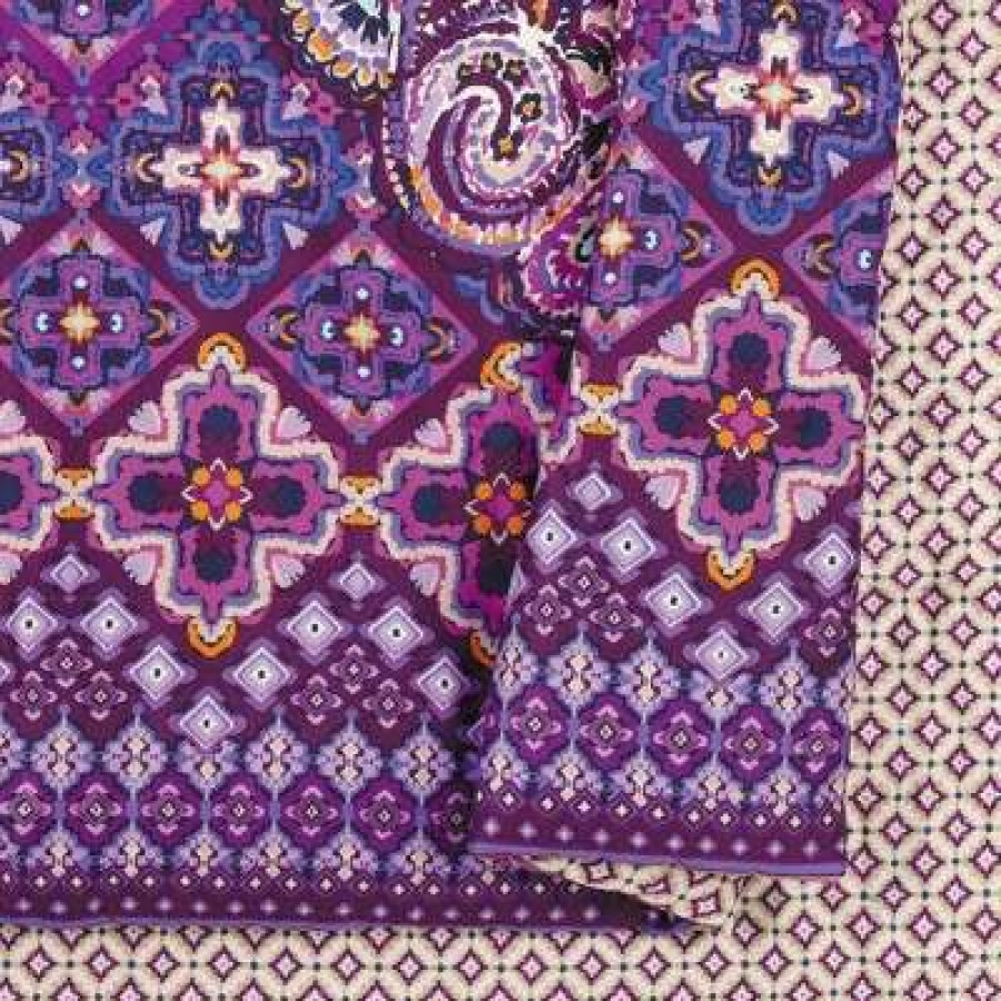 Comforter Bedding Sets * | Cheap 3Pc Dream Tapestry Comforter Set Vera Bradley Purple