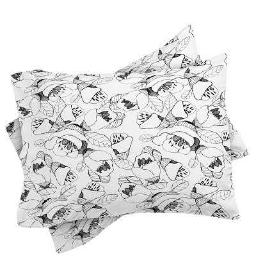 Duvet Cover Bedding Sets * | Budget Cayenablanca Lines Duvet Set Deny Designs White/Black