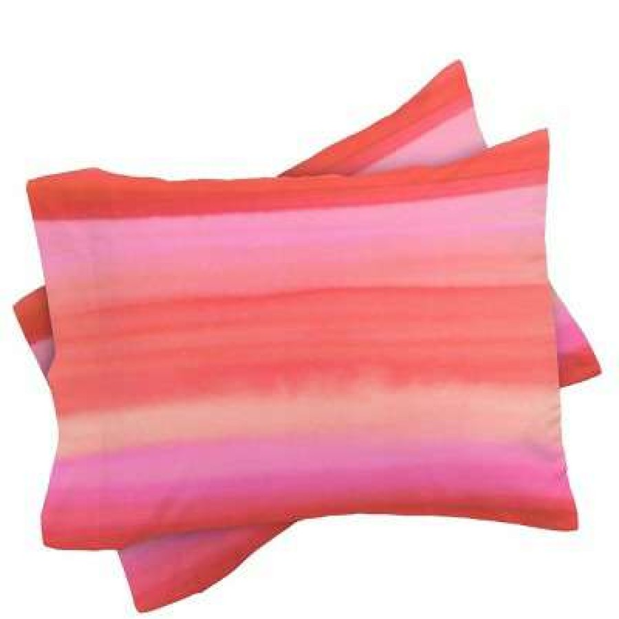 Duvet Cover Bedding Sets * | Brand New Amy Sia Ombre Watercolor Duvet Set Deny Designs Pink