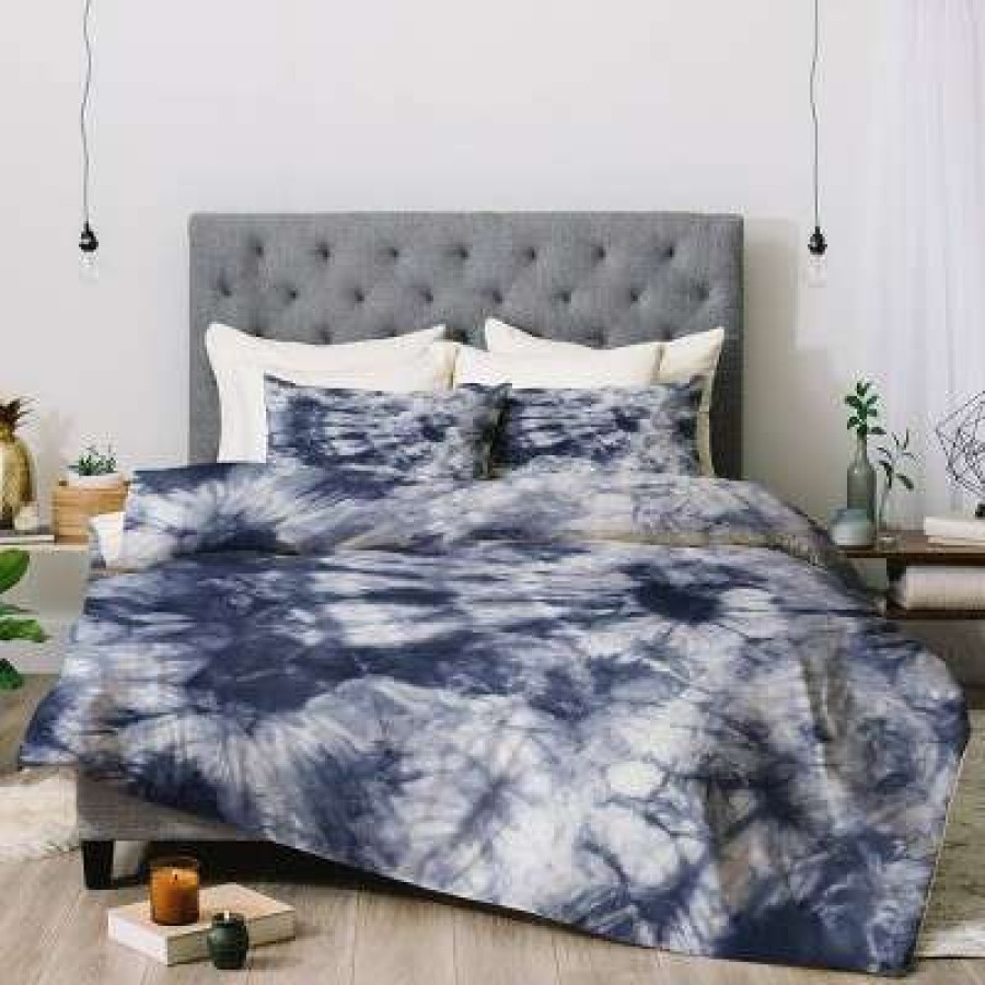 Duvet Cover Bedding Sets * | Budget Amy Sia Tie Dye 3 Duvet Set Deny Designs Navy