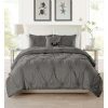 Comforter Bedding Sets * | New Queen London Quilt Set Gray Vcny Home