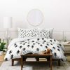 Duvet Cover Bedding Sets * | Coupon Little Arrow Design Co Winter Pines Duvet Cover Set Deny Designs Black/White