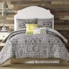 Comforter Bedding Sets * | Budget Indigo Bazaar 5Pc Tranquility Comforter & Sham Set Gray