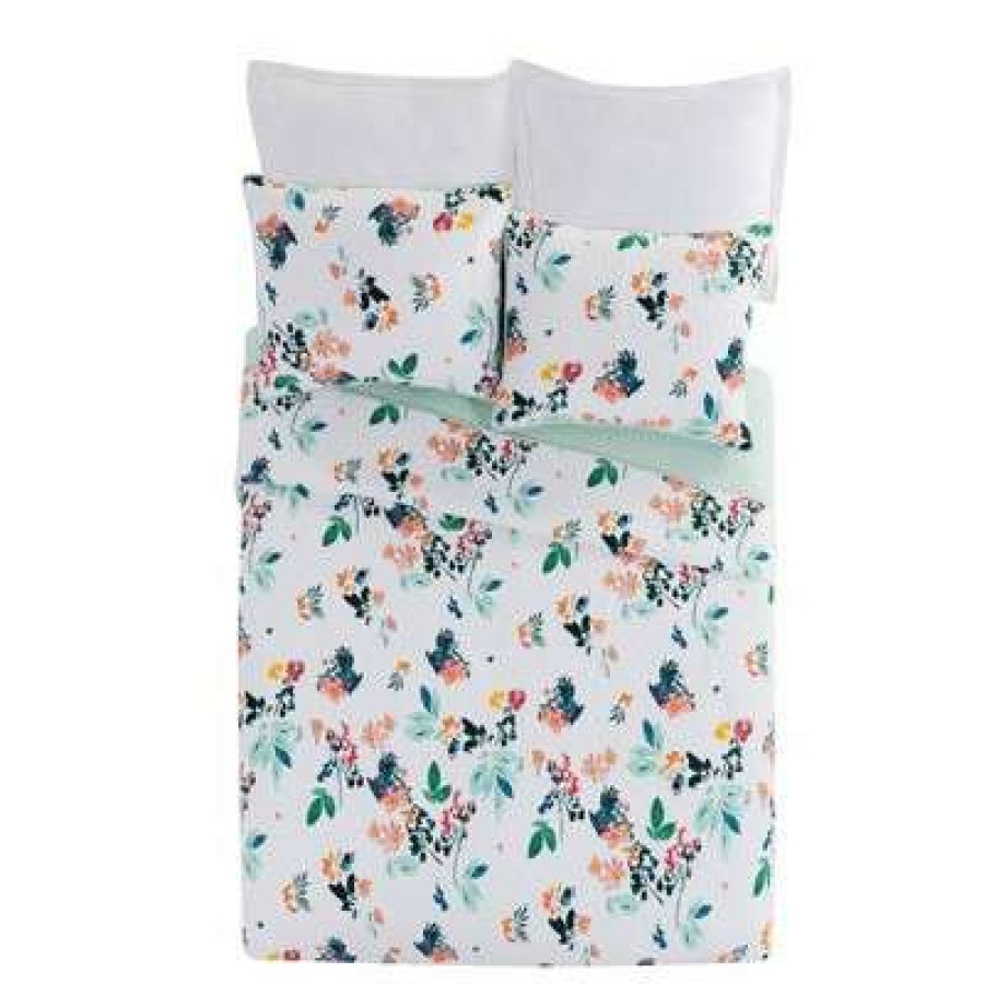 Quilt Bedding Sets * | Wholesale Daydreaming Quilt Set Green/Pink/White Creativeingrid For Makers Collective