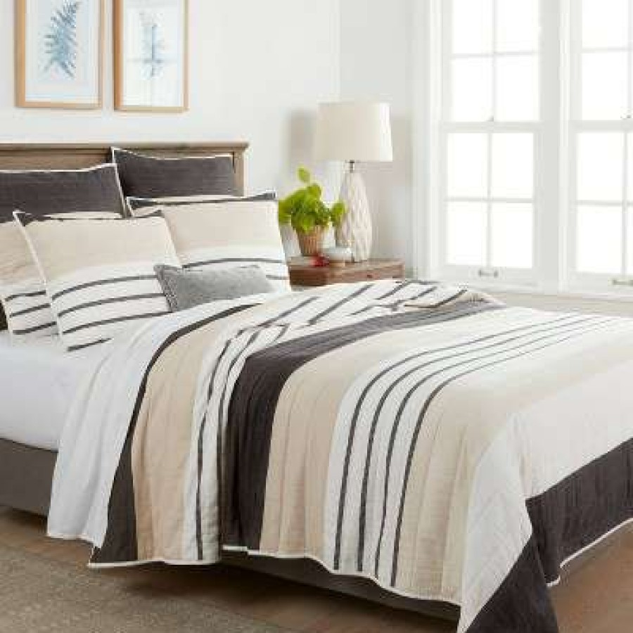 Bedding Collections * | Outlet Woven Yarn Dye Stripe Quilt Collection Threshold