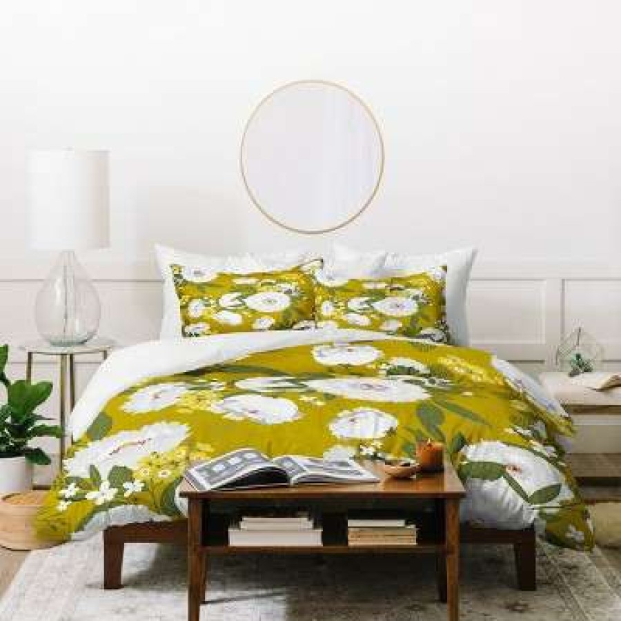 Duvet Cover Bedding Sets * | Outlet Eta Abolina Fleurette Midday Duvet Set Deny Designs