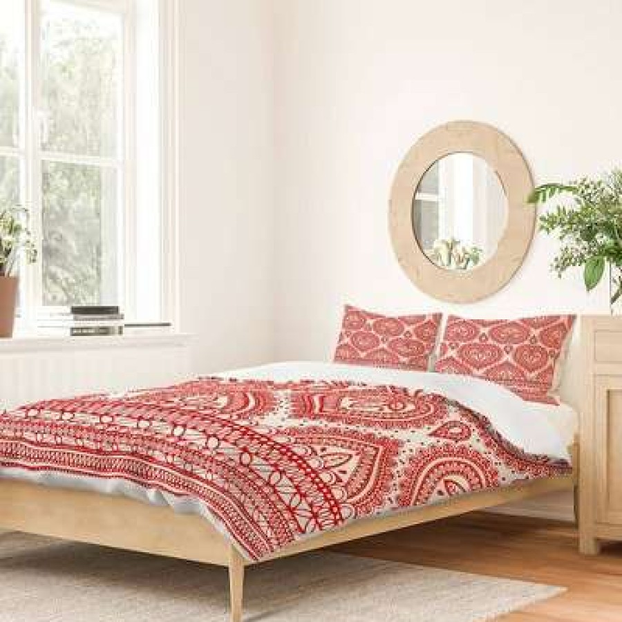 Duvet Cover Bedding Sets * | Top 10 Aimee St Hill Decorative Duvet Set Deny Designs Red