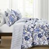 Quilt Bedding Sets * | Hot Sale Lush Decor Lush Decor Cynthia Jacobean Quilt & Sham Set Blue