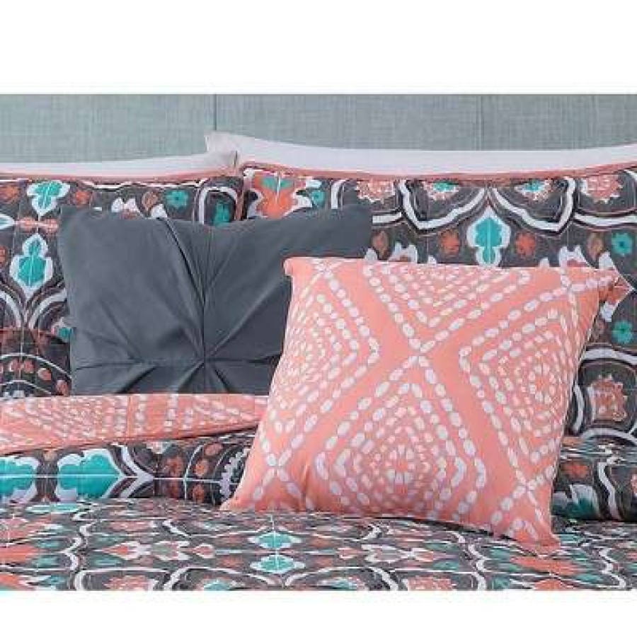 Quilt Bedding Sets * | Wholesale Geneva Home Fashion Coral Ibiza Quilt Set (King) 5Pc