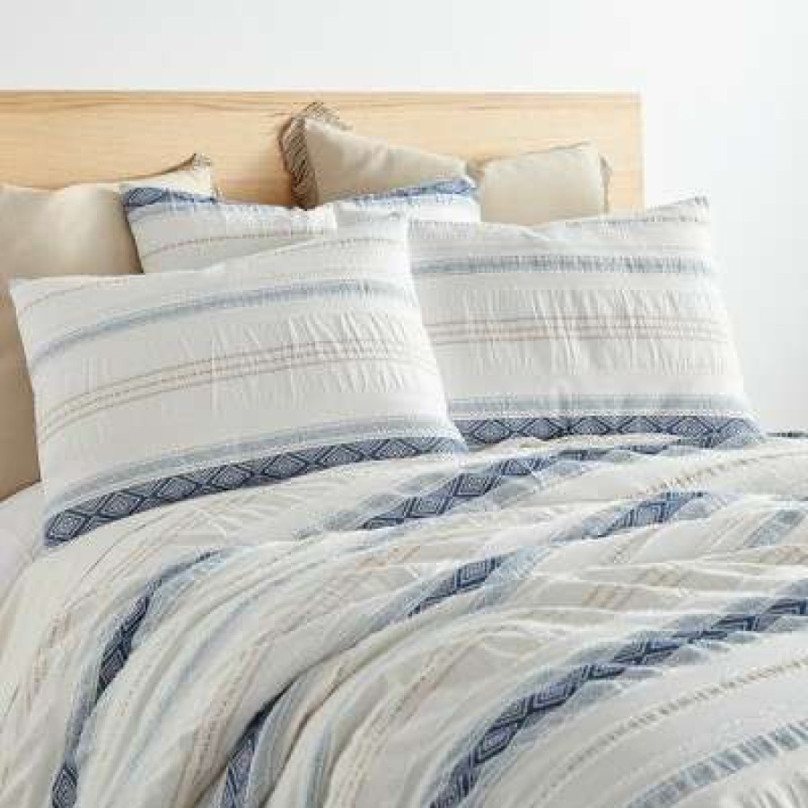 Duvet Cover Bedding Sets * | New Pickford Blue Duvet Cover Set Cream & Blue Levtex Home