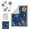 Quilt Bedding Sets * | Flash Sale Lambs & Ivy Milky Way Space Galaxy 4-Piece Baby Nursery Crib Bedding Set Blue/Gray