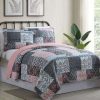 Quilt Bedding Sets * | New Modern Threads 100% Cotton 2 Or 3 Piece Printed Reversible Quilt Sets Sylvia.