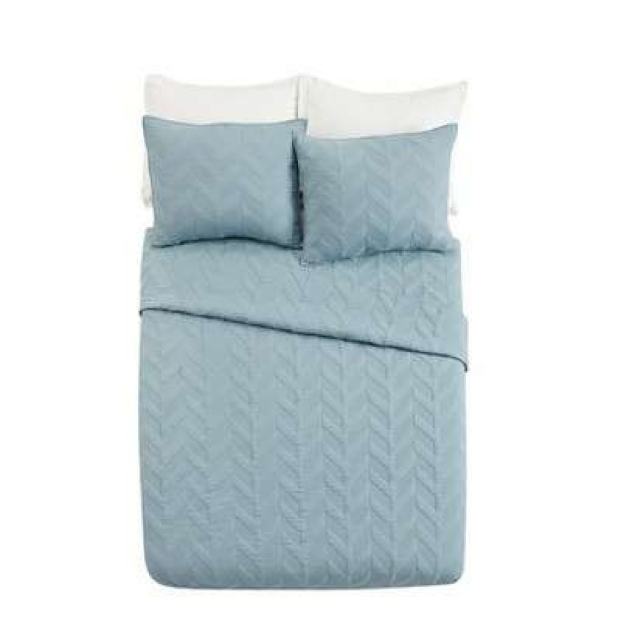 Coverlet Bedding Sets * | Flash Sale Texture Chevron Coverlet Set Ayesha Curry