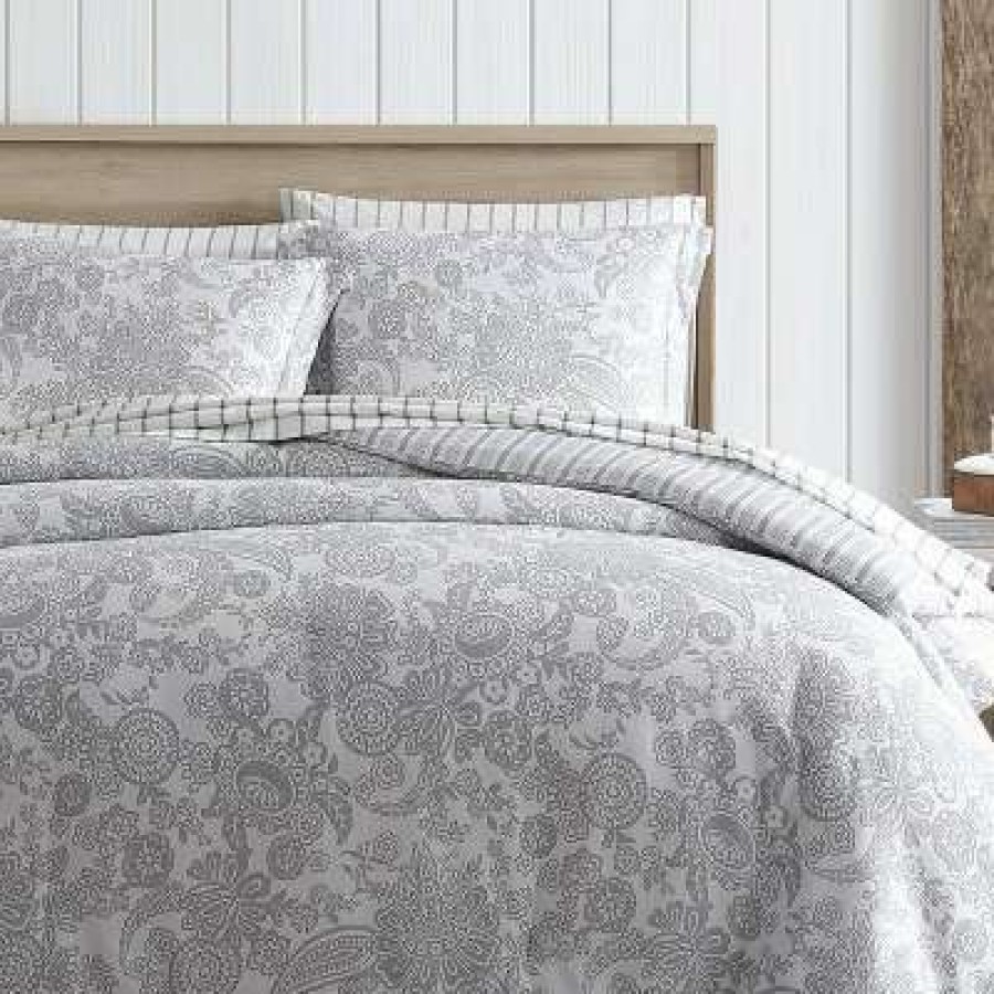 Duvet Cover Bedding Sets * | Budget Buckthorn Duvet Cover Set Stone Cottage Gray