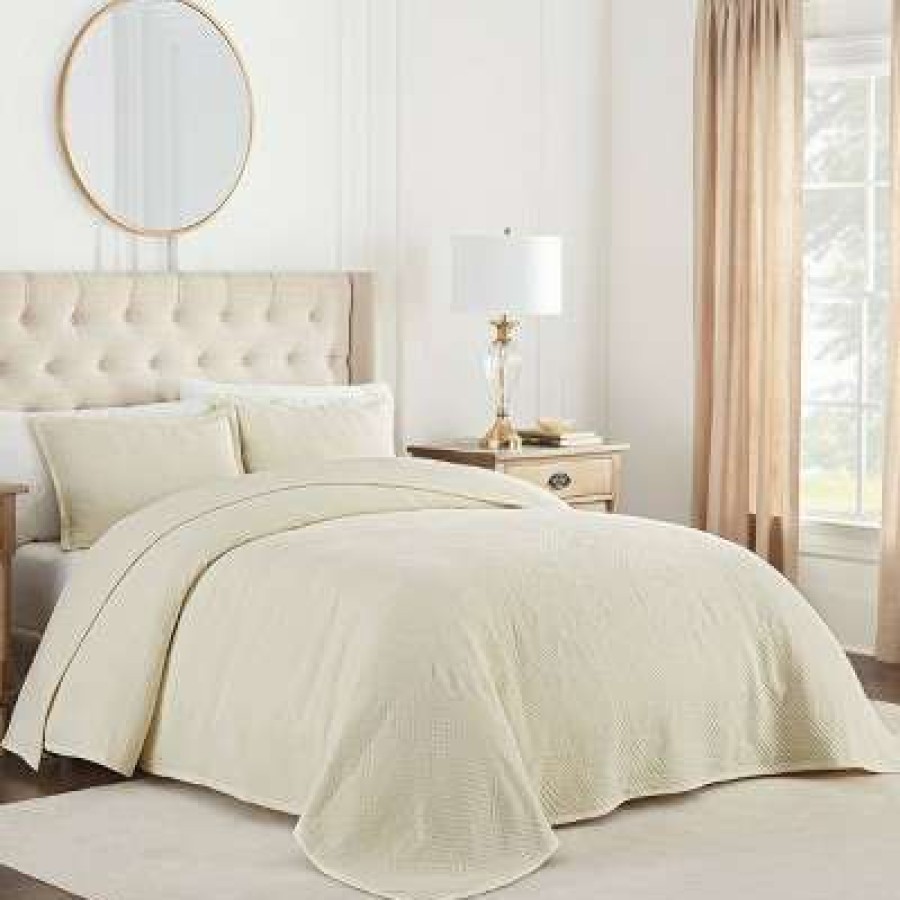 Bedspread Bedding Sets * | Promo Matelasse Cotton Oversized Bedspread Set Waverly