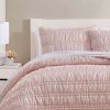 Quilt Bedding Sets * | Deals Scrunch Stripe Microfiber Quilt & Sham Set Poppy & Fritz