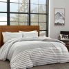 Duvet Cover Bedding Sets * | Best Reviews Of Eddie Bauer Cooper Stripe Reversible Duvet Cover & Sham Set Beige