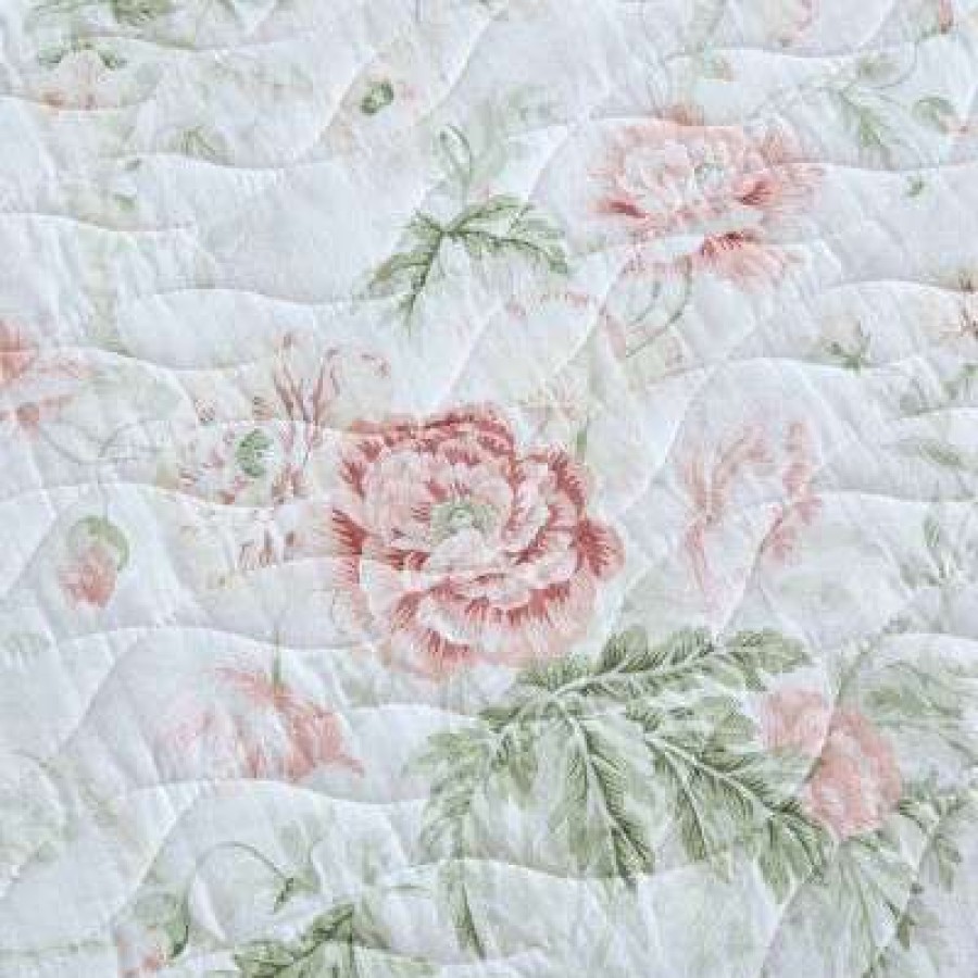 Quilt Bedding Sets * | Promo 39" X 75" Breezy Floral Daybed Quilt & Sham Bonus Set Pink Laura Ashley