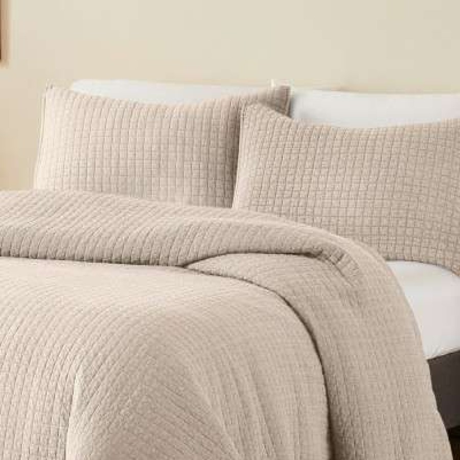 Quilt Bedding Sets * | Best Sale Sleep Soft Quilt & Sham Set Ed Ellen Degeneres Beige