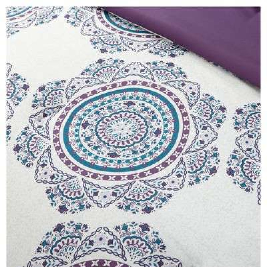 Comforter Bedding Sets * | Brand New Intelligent Design Camryn Medallion Printed Comforter Set Purple