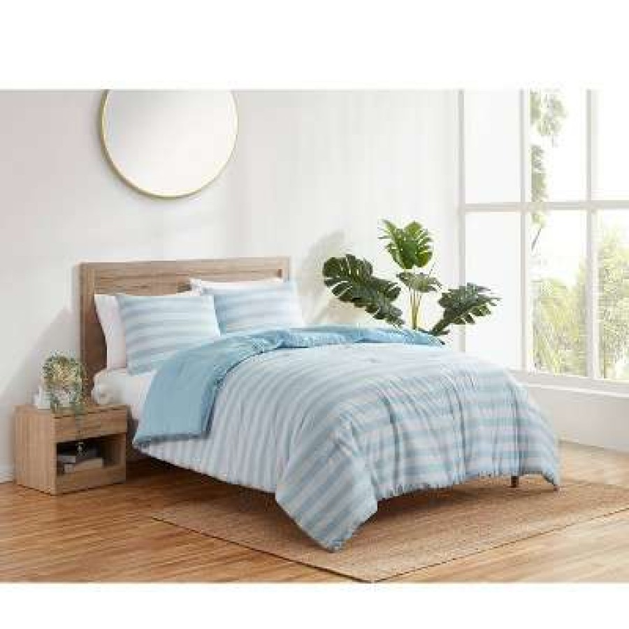 Comforter Bedding Sets * | Cheap Harper Stripe Comforter & Sham Set Refinery29