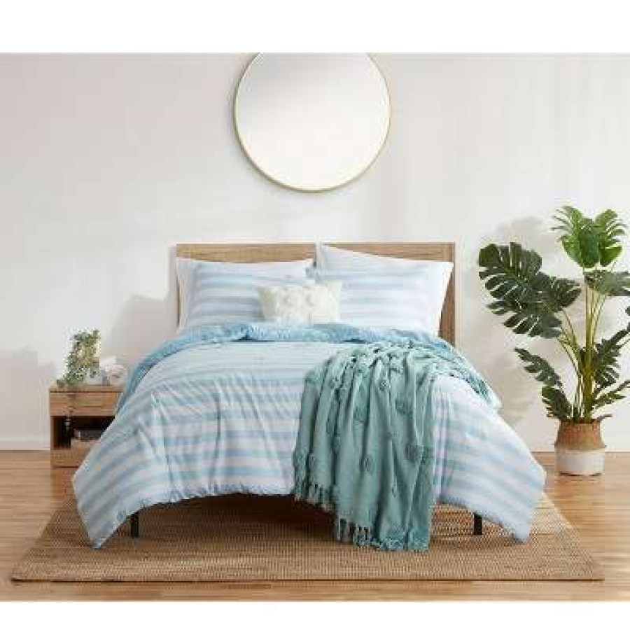 Comforter Bedding Sets * | Cheap Harper Stripe Comforter & Sham Set Refinery29