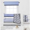 Comforter Bedding Sets * | Budget Bacati Elephants Blue/Navy/Gray 6 Pc Crib Bedding Set With Long Rail Guard Cover