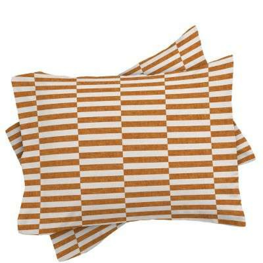 Comforter Bedding Sets * | Deals Little Arrow Design Co Aria Rectangle Tiles Comforter Set Deny Designs Orange