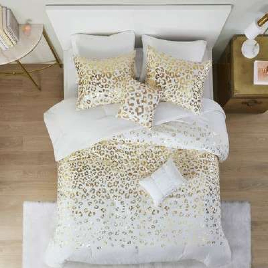 Bedding Collections * | Deals Intelligent Design Kendra Metallic Printed Bedding Collection