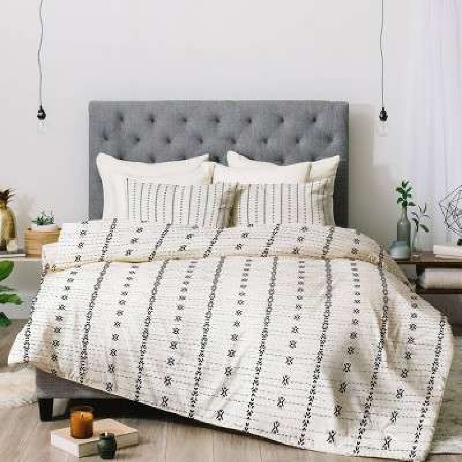 Comforter Bedding Sets * | Best Reviews Of Holli Zollinger French Geometric Stripe Comforter Set Deny Designs White/Black