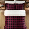 Comforter Bedding Sets * | Discount Cozy Plush Buffalo Plaid Comforter Set Serta Black