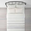 Duvet Cover Bedding Sets * | Coupon Hearth & Hand With Magnolia Open Stripe Duvet & Sham Set Sour Cream/Railroad Gray Hearth & Hand With Magnolia