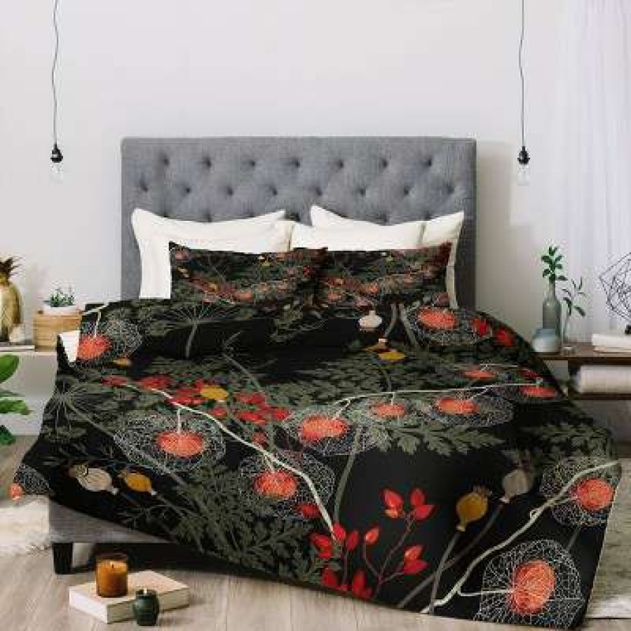 Comforter Bedding Sets * | Cheapest Iveta Abolina Citlali Night Comforter Set Deny Designs Red